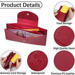 Carteras rectangulares de cuero sintético para tarjetas de crédito&nbsp;AJEW-WH20054-291D