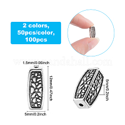 Сплавочные овальные бусины тибетского стиля &nbsp;TIBEB-FH0001-25-RS