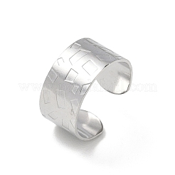 Offene Manschettenringe aus Edelstahl 304&nbsp;RJEW-D357-01P