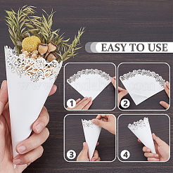 80 Stück hohle Konfetti-Kegel für Hochzeiten&nbsp;DIY-GA0009-59A
