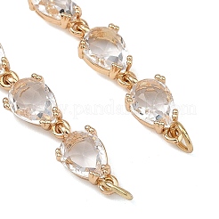 Herstellung von Armbändern aus Messing und Glas in Tropfenform&nbsp;AJEW-JB01646