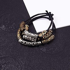 Сплавочные овальные бусины тибетского стиля &nbsp;TIBEB-NB0001-01