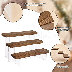 3-stöckige transparente Acryl-Actionfiguren mit Risern&nbsp;ODIS-WH0002-91-WH