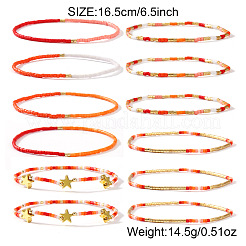 10 шт. набор эластичных браслетов из стеклянного бисера&nbsp;LV7634-1