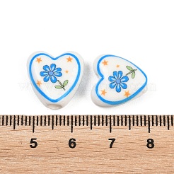 Porzellanperlen mit Blumenmuster&nbsp;PORC-A033-01C