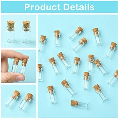 18 шт. стеклянная банка стеклянная бутылка контейнеры для бисера CON-FS0001-16