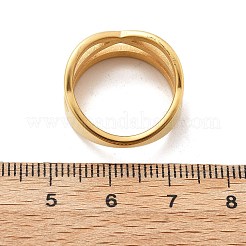 Кольца крест-накрест из нержавеющей стали 304 RJEW-Q012-08G