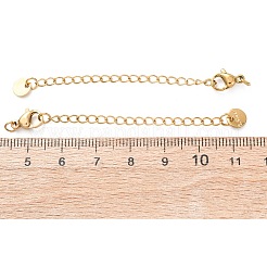 Удлинитель цепочки из нержавеющей стали 304 с плоскими круглыми подвесками.&nbsp;STAS-G383-05G