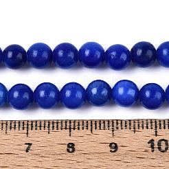 Нити круглых бусин из натурального окрашенного нефрита машан&nbsp;G-T139-6mm-67E