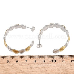 Boucles d'oreilles à tige en acier inoxydable 304 en forme de coquillage pour femmes&nbsp;SA-CBA45D5-32GP