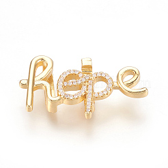 Латунь микро проложить кубический цирконий письмо слайд прелести ZIRC-P077-29-NR