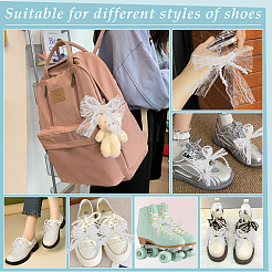 6 Stück 3 Stile Bowknot Harz Imitation Perle Schuh Charms&nbsp;FIND-WR0011-81A