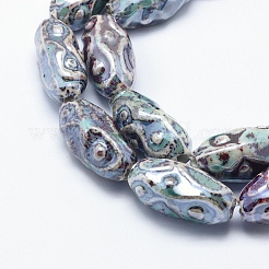 Бусины из экологически чистого фарфора ручной работы PORC-P027-D08