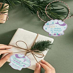 24 шт. бумажные бирки для подарков с русалками&nbsp;ODIS-LP0001-01