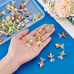 48 шт. подвески из двухцветного сплава и акрила&nbsp;PALLOY-PH01791