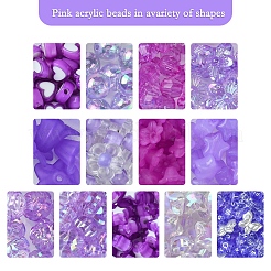 Наборы для изготовления браслетов из акрила и АБС-пластика с цветами и звездами «сделай сам»&nbsp;DIY-FS0006-51