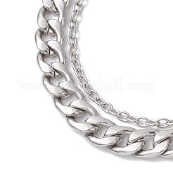 Комплект браслетов из нержавеющей стали 304 с подвесками в виде летучей мыши из сплава эмали и тыквы из окрашенной синтетической бирюзы на Хэллоуин&nbsp;BJEW-JB12446-01