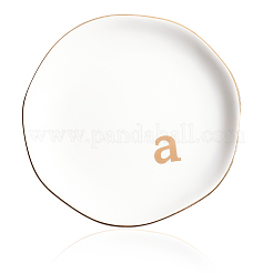 Круглая керамическая тарелка для украшений AJEW-WH20067-023A