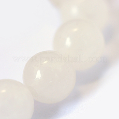 天然石ホワイトジェイドラウンドビーズ連売り  4~4.5mm  穴：1mm  約85~90個/連  15インチ&nbsp;G-E334-4mm-13
