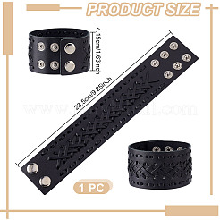 Плетеные браслеты искусственная кожа шнур BJEW-WH0014-075B