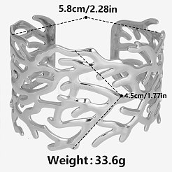 Полые браслеты-манжеты из нержавеющей стали 304&nbsp;QA6075-1