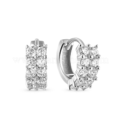 S925 серьги-кольца из стерлингового серебра с геометрическими формами и стразами GX6931