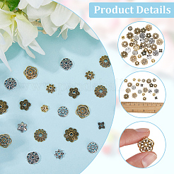 360шт 12 стиля колпачки из сплава в тибетском стиле&nbsp;TIBE-SC0002-33