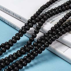 Круглые бусины из натурального камня лавы&nbsp;G-M169-6mm-03