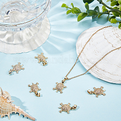 6шт латунные подвески с микропаве и кубическим цирконием KK-BBC0010-28