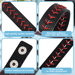 Коровьей шнур браслеты&nbsp;BJEW-WH0014-099C