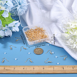 110 шт. латунные французские крючки с катушкой и шариком KK-CN0002-35