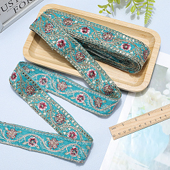 Nastro di paillettes ricamato in poliestere&nbsp;OCOR-WH20003-37A