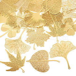 20 шт. 10 стиля латунных филигранных больших подвесок&nbsp;KKC-TA0001-03