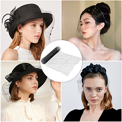 Вуаль из полиэстера и органзы с большими глазами&nbsp;DIY-WH0028-94A