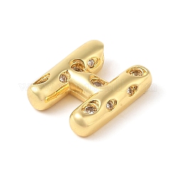 Кулон из латуни с прозрачным кубическим цирконием KK-Z046-01G-H