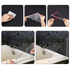 Protector de agua de ducha acrílico&nbsp;AJEW-WH0077-136B