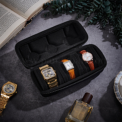 3-слотовый футляр для часов из ткани Оксфорд AJEW-WH0348-719