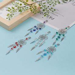 Сплавочные подвески тибетского стиля HJEW-JM00406