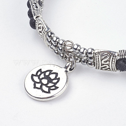 Bracelets de perles de pierre de lave naturelle&nbsp;BJEW-JB03453-01