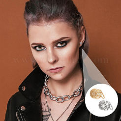 20 шт. серьги-манжеты из нержавеющей стали 304 в форме спирали KK-UN0005-21