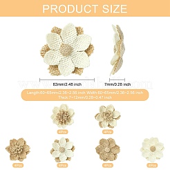 24 шт. 6 стиля цветочные украшения из мешковины аксессуары&nbsp;DIY-CJ0003-14