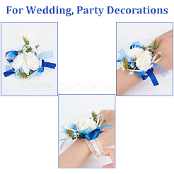 2шт. корсаж из шелковой ткани&nbsp;AJEW-CP0009-44