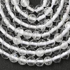 Природный кристалл кварца круглые бусины пряди&nbsp;G-J303-01-4mm