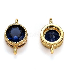 Настоящие 18k позолоченные латунные соединители с микропаве с кубическим цирконием ZIRC-L100-010G