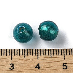 Нить золотых песочных бусин лэмпворк ручной работы LAMP-Z007-07C