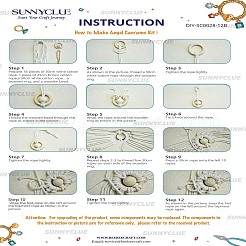 Kits de fabrication de pendentifs d'ange en coton tissé faits à la main&nbsp;DIY-SC0028-12B
