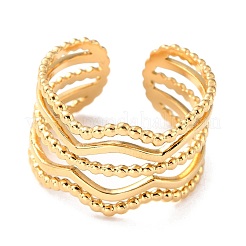 Ионное покрытие (ip) кольца из нержавеющей стали 304 RJEW-L102-17G