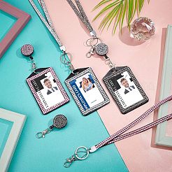 3 шт. 3-цветный прямоугольный держатель для удостоверения личности из искусственной кожи AJEW-CA0002-47