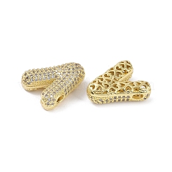 Pendenti in zirconi cubici trasparenti in micro pavè di ottone&nbsp;KK-Z041-01G-V