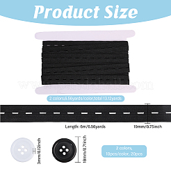 12м 2-х цветный полиэстеровый эластичный шнур для петель&nbsp;OCOR-GL0001-21